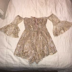 Hello molly sequin romper